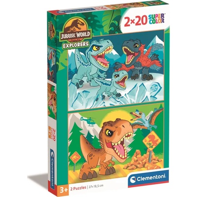 Clementoni - Puzzle 2x20 Jurassic World - 40 - 99 piese