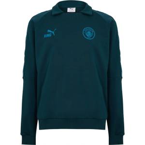 PUMA Mens Manchester City Licensed Drill Top 2025 2026 - Green/Blue