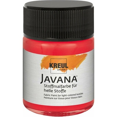 Javana farba na svetlý textil 50 ml svetločervená