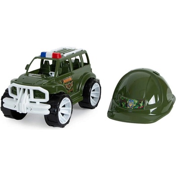 Военен джип с каска