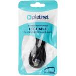 Platinet USB-C към USB-C 60W кабел с оплетка 1 м черен PSCCC120B (PSCCC120B)