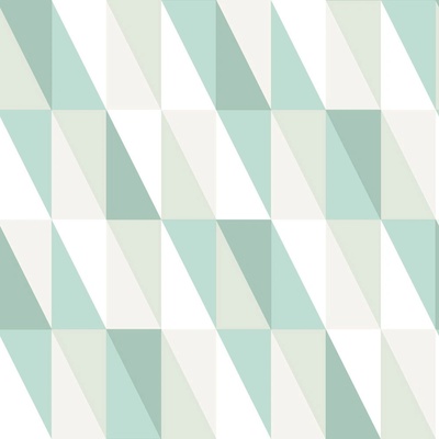 Esta Home 138920 Vliesová tapeta geometrický vzor zeleno-biele trojuholníky Little Bandits rozmery 0,53 x 10,05 m