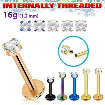 InfinityPierce Labret v různých barvách těla a krystalu LBTCZIN