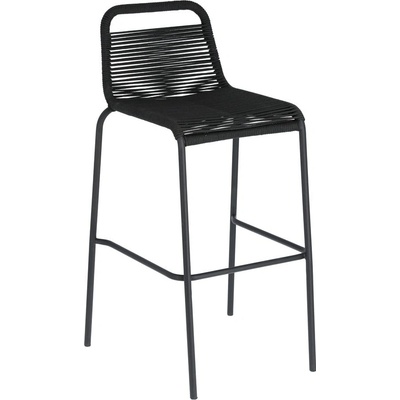 Kave Home Glenville výška 74 cm čierna s oceľovou konštrukciou