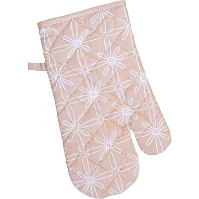 SCANquilt chňapka RUKAVICE DEKORO kontury kytiček béžovobílá 14 x 31 cm – Zboží Dáma
