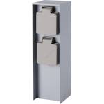 Brilagi - Външна контактна колона PILLAR, 2 гнезда SCHUKO, 230V, IP44, сребриста (BG4847)