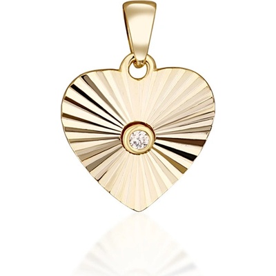 JVD Dámský stříbrný přívěsek pozlacený srdíčko SVLP0946XH2GO00