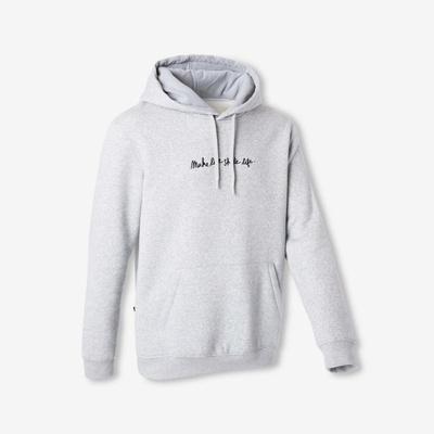 Decathlon Skateboardová mikina HD500 Make Life Skate Life šedá