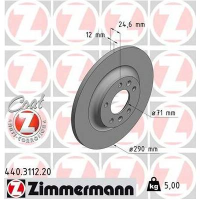 Brzdový kotúč (cena za 1ks) ZIMMERMANN 440.3112.20