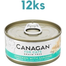 Canagan Cat Kuře a sardinky 12 x 75 g