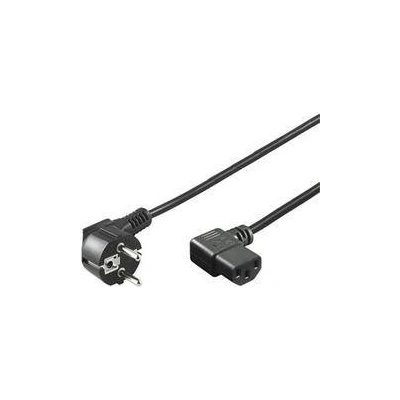 PremiumCord Kabel síťový 230V k počítači 2m, IEC konektor do úhlu 90° (8592220005245)