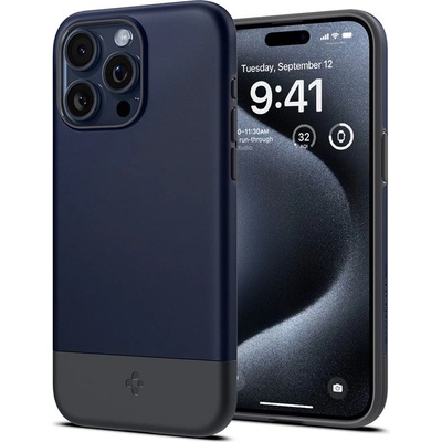 Spigen Style Armor MagSafe Case - хибриден кейс с най-висока степен на защита с MagSafe за iPhone 15 Pro Max (тъмносин)