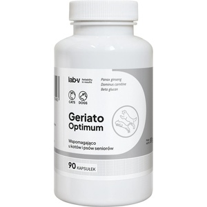 Lab-v Geriato Optimum - Подкрепа за здравето на възрастни кучета и котки 90 капсули