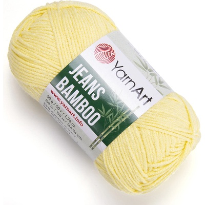 YarnArt Jeans Bamboo 104 -citronově žlutá
