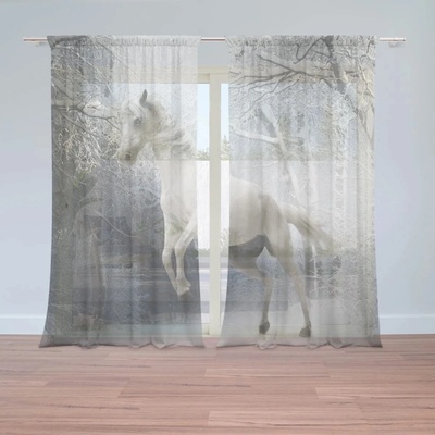Sablio Záclony Biely kôň: 2ks 150x250cm