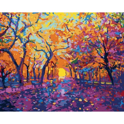 zuty Malování Podle Čísel Podzimní Listí 80 x 100 Cm Plátno