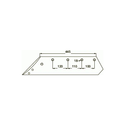 Ostří radlice 18" levé 41W