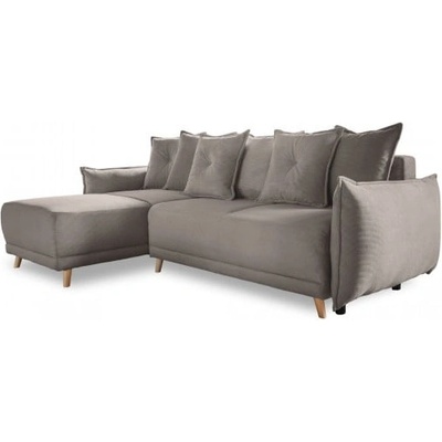 Miuform Светлокафяв велурен разтегателен диван (променлив) Lazy Lukka - Miuform (1815ON05)