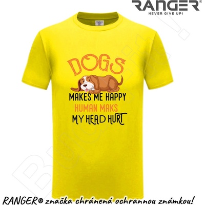 Ranger tričko motív Dogs žltá