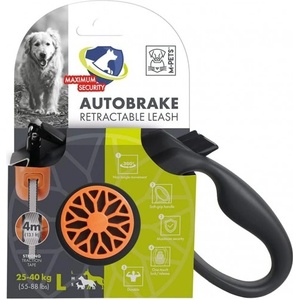Mpets M-pet Autobrake - Автоматичен повод за куче с автоматично заключване, размер L - дължина 4 м, за кучета 25-40 кг, Белгия - 10830199
