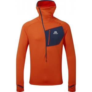 Mountain Equipment Мъжки поларен пуловер Mountain Equipment Eclipse Hooded Zip T Fleece jumper - Magma / Medieval (005-3650-0111)