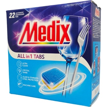 MEDIX таблетки за съдомиялна машина, All in One, 22 броя