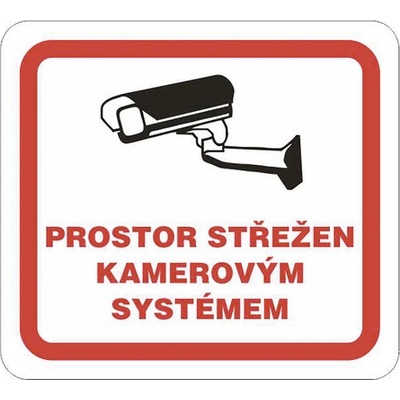 Samolepka Prostor střežen kamerovým systémem, 9 x 9 cm – Zboží Dáma