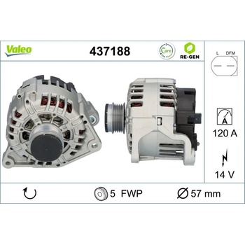 Alternátor VALEO 437188