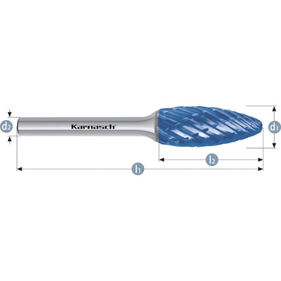 Karnasch 116048025 | H - Plamienková fréza HP-8 12,0x32x6-77 mm, povlakované