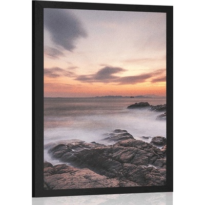 Plakát nádherná krajina u moře - 20x30 silver