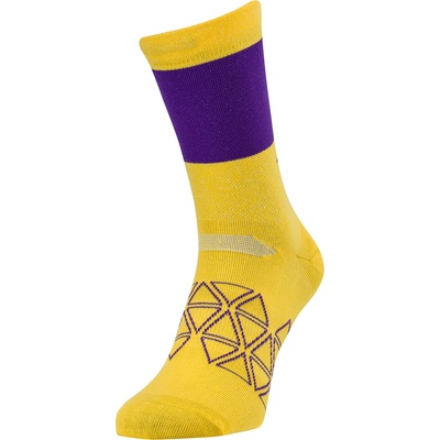 Silvini cyklo ponožky Bardiga žltá/fialová