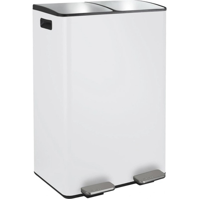 spirella Стоманено кошче за боклук 2x30 l за рециклиране с педал в матово бял цвят Aliya - Spirella (10.29498)