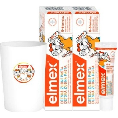 Elmex Dětská 2 x 50 ml + pohárek + vzorek zubní pasty