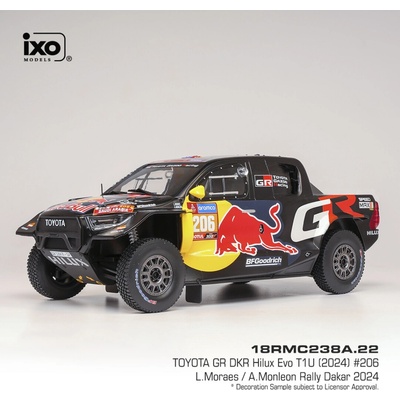 Toyota GR DKR Hilux EVO T1U Rally Dakar 2024 206 Moraes MonleonIXO 1:18