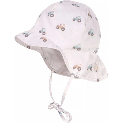 Maximo Лятна защитна шапка Maximo - Бяла, трактор, UPF50+, размер 43, 6-9 м (55500149000)