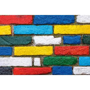 DIMEX ART Флизелинов фототапет боядисана тухлена стена 375 x 250 см