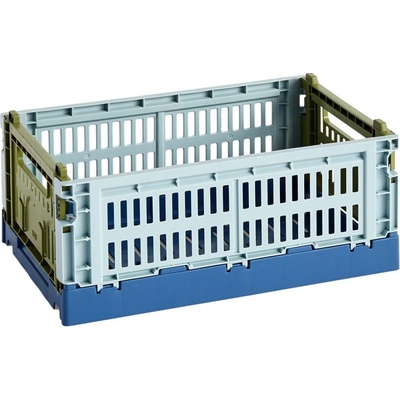 HAY Úložný box Colour Crate Mix S Dusty Blue