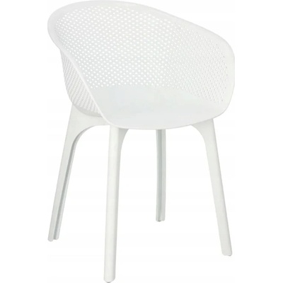 Zahradní plastová židle Intesi Dacun bílá