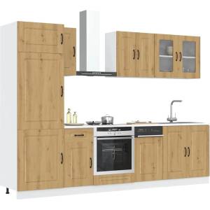 vidaXL Комплект кухненски шкафове от 8 части Kalmar, инженерно дърво (3314800)