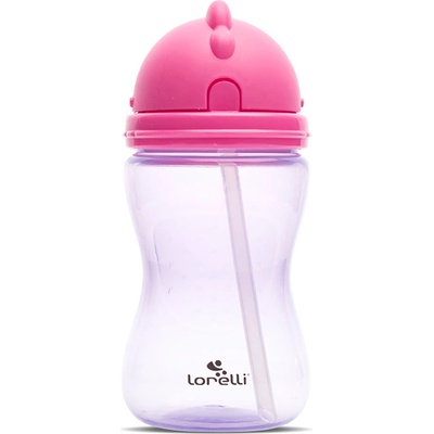 Lorelli Спортна бутилка със сламка Lorelli - Pink & Purple, 300 ml (10200960005)