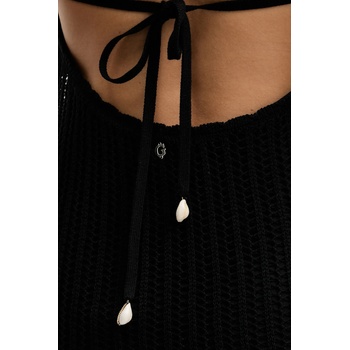 GUESS Памучна рокля Guess MONYCA в черно среднодълга с кройка по тялото W5YK0E Z2YL1 (W5YK0E.Z2YL1)