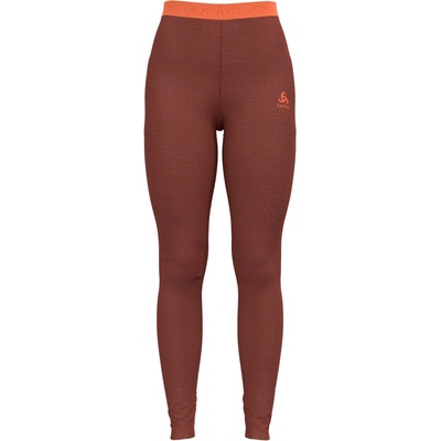 Odlo dámske legíny PERFORMANCE WOOL 150 červená oranžová