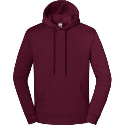Fruit of the Loom iconic premium СУИТШЪРТ С КАЧУЛКА / Суитшърт с качулка от плътен памук - бордо (16228437003)