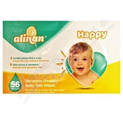 Alinan detské vlhčené utierky 56 ks