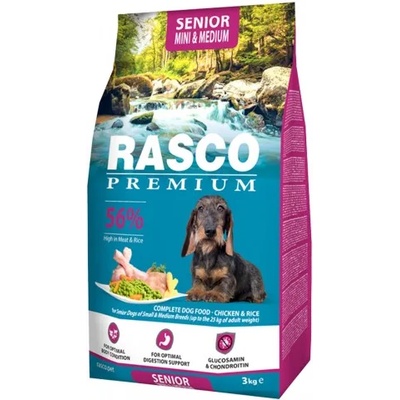 Rasco Premium RASCO Premium Senior Small & Medium - Премиум храна с пиле и ориз за възрастни кучета от малки и средни породи, 3 кг, Чехия 1704-10624