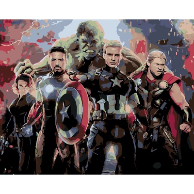 ZUTY Malování podle čísel AVENGERS ENDGAME Rozměr 80 x 100 cm Rámování vypnuté plátno na rám