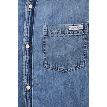 Calvin Klein Дънкова риза Calvin Klein Jeans в синьо със стандартна кройка с класическа яка LV040EM774 (LV040EM774)