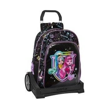 Monster High Училищна чанта с колелца Monster High Черен 33 x 42 x 14 cm 1bc2a7