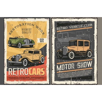 Dimex MS-5-2212 Vliesová fototapeta Kolekce plakátů s automobily rozměry 375 x 250 cm