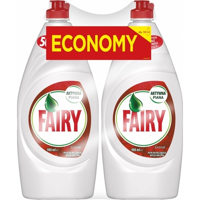 Fairy Tekutý prostriedok na umývanie riadu Granátové jablko 2 x 900 ml